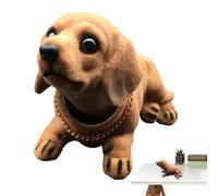Tête de boble pour chien - Adorable figurine d'animal de compagnie avec une réaction douce au mouvement - Frissons classiques - Bobble - Chien pour tableau de bord et espaces de travail - Jouet