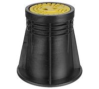 Tête de bouche à clé pour gaz Boîte de vanne à guillotine Couvercle fonte Noir-Jaune