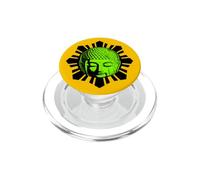 Tête de Bouddha Black Sun Vert Fluo PopSockets PopGrip pour MagSafe