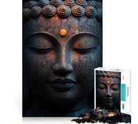 Tête de Bouddha en Pierre Puzzle de 1000 pièces pour Adultes Jeu de logique et de précision pour Jouer à l'intérieur 50x75cm