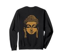 Tête de Bouddha imprimée au Dos Siddhartha Gautama Sweatshirt