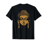 Tête de Bouddha imprimée au Dos Siddhartha Gautama T-Shirt