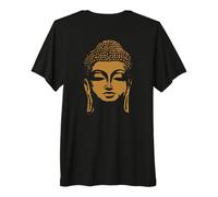 Tête de Bouddha imprimée au Dos Siddhartha Gautama T-Shirt Haut de Gamme