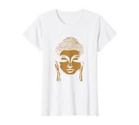 Tête de Bouddha Siddhartha Gautama T-Shirt Graphique avec Valeur, Femme, Blanc, M