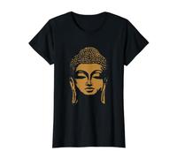 Tête de Bouddha Siddhartha Gautama T-Shirt Graphique avec Valeur, Femme, Noir, XL