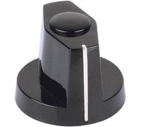 Tête de bouton olive Mentor 353.61 noir (Ø x H) 25 mm x 20 mm 1 pc(s)