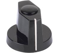 Tête de bouton olive Mentor 354.61 noir (Ø x H) 35 mm x 22.5 mm 1 pc(s)