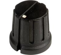 Tête de bouton rotatif SCI PN-38D (6.4mm) avec pointeur noir (Ø x H) 15.5 mm x 14.2 mm