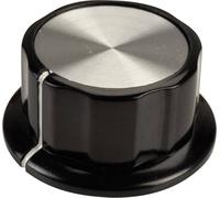 Tête de bouton rotatif SCI RN-99A(6.4mm) noir, blanc (Ø x H) 45 mm x 20.3 mm