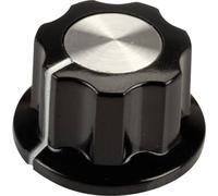 Tête de bouton rotatif SCI RN-99F(6.4mm) noir, blanc (Ø x H) 19.5 mm x 11.5 mm