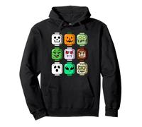 Tête de Brique de Construction d'halloween Citrouille Fantôme Zombie Garçons Sweat à Capuche