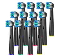 Tête De Brosse À Dents Compatible Avec La Brosse À Dents Électrique Oral B Braun,Têtes De Brosse De Remplacement De Précision Pour Pro Smart Genius,Effici.12Pcs Black