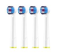 Tête De Brosse À Dents Compatible Avec La Brosse À Dents Électrique Oral B Braun,Têtes De Brosse De Remplacement De Précision Pour Pro Smart Genius,Effici.4Pcs 3D White