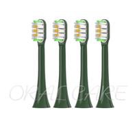 Tête de brosse à dents de rechange SOOCAS pour brosse à dents électrique X3/X1/X3u/X5/V1/V2/D2/D3 Van Gogh,en cuivre vert,tête de brosse libre - Type 4PCS