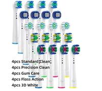 Tête De Brosse Buses Pour Braun Oral B Tête De Brosse À Dents De Remplacement Sensible Propre Sensi Tête De Brosse De Soin Des Gencives Ultra-Mince Pour Oralb.20Pcs-Mixed