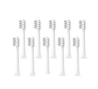 Tête de brosse, compatible avec XIAOMI, MIJIA T200 3ARLA62 | Embout de brosse à dents électrique blanc/gris bleu, brins souples, plastique(10white)