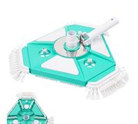Tête de brosse d'aspirateur de piscine, brosse d'aspirateur de piscine, triangle, pondérée, avec fonction d'aspiration, tête d'aspiration rotative avec 3 brosses latérales, pour piscine