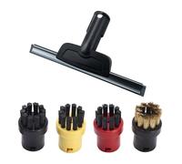 Tête de brosse de buse for nettoyeur à vapeur Karcher SC2 SC3 SC4 SC5, accessoires de remplacement, buse de fenêtre, brosse ronde(Set A)