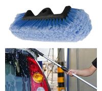 Tête de brosse de lavage de voiture de 25,4 cm avec poils en nylon doux pour nettoyage extérieur de voiture, camping-car, camion, bateau, camping-car, design fluide, convient aux poteaux filetés ACME