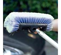 Tête de brosse de nettoyage extérieur, tête de brosse de lavage de voiture de 25,4 cm avec poils en nylon doux, connecteur de tuyau d'écoulement pour voiture, camping-car, camion, bateau, nettoyage