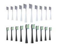 Tête de brosse de rechange, compatible avec les brosses à dents électriques Oclean à poils souples X/X PRO/Z1, remplaçables(10 grey 10 black)