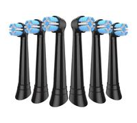 Tête De Brosse De Rechange For Brosse À Dents Électrique. Compatible Avec Oral-B IO7, IO8, IO9 Et IO10 Les Brosses À Dents Électriques Soniques(6 Black)