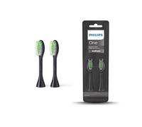 Philips One Lot 2 têtes de brosse à dents électrique, Noir intense (Modèle BH1022/06)