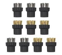 Tête de brosse de rechange pour balai vapeur avec brosse en laiton compatible avec différents modèles de nettoyeur vapeur pour un nettoyage en profondeur (B)