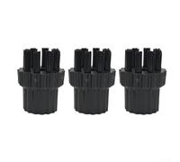 Tête de brosse de rechange pour balai vapeur avec brosses en laiton et acier pour nettoyeur vapeur, accessoires de nettoyage multiples compatibles avec la plupart des modèles (brosse noire M8)