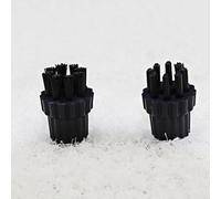 Tête de brosse de rechange pour balai vapeur avec poils en nylon et corps en plastique pour un nettoyage précis autour des bords et des coins (2 pièces)