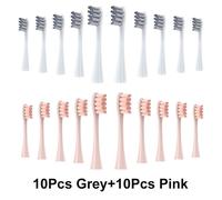 Tête De Brosse De Remplacement Pour Brosse À Dents Électrique Oclean,Poils Souples X/ X Pro/ Z1,Tête Remplaçable Adaptée Au Sonique O-Clean.10 Grey 10 Pink