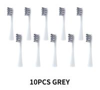 Tête De Brosse De Remplacement Pour Brosse À Dents Électrique Oclean,Poils Souples X/ X Pro/ Z1,Tête Remplaçable Adaptée Au Sonique O-Clean.10 Grey