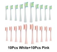 Tête De Brosse De Remplacement Pour Brosse À Dents Électrique Oclean,Poils Souples X/Xpro/ Z1,Tête Remplaçable Adaptée Au Sonique O-Clean.10 White 10 Pink.