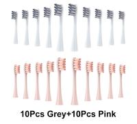 Tête De Brosse De Remplacement Pour Brosse À Dents Électrique Oclean,Poils Souples X/Xpro/ Z1,Tête Remplaçable Adaptée Au Sonique O-Clean.10 Grey 10 Pink.
