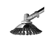 Tête de brosse désherbage - HONO - 200x25,4 mm - Brosse métallique - Circulaire rotative - Pour débroussailleuse