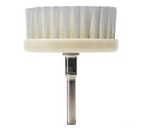 Tête de brosse douce blanche 60 mm pour nettoyer les tapis de voiture, canapé, tissu, compatible avec les outils à tige de 6 mm