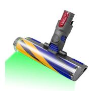 Tête de brosse laser optique compatible avec Dyson V8 V10 Absolute V10 Animal V10 Total Clean +, V11 V15, tête de moteur à rouleau souple avec lumière LED verte de rechange pour sols durs