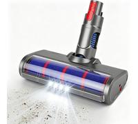 Tête de Brosse pour Dyson V7/V8/V10/V11/G5 avec 4 lumières LED, Rotation Flexible à 180 °, Embout de Sol de Rechange pour Le Nettoyage des sols en Bois, carrelage, marbre et Tapis à Poils Courts