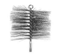 Tête de Brosse Ramoneur en Acier Inoxydable pour Conduits Cheminée | Brosse de Rechange pour Buche de Ramonage, Fil Métallique Rond, Adaptateur Fileté, Entretien Poêle et Tuyaux