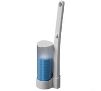 Tête de brosse WC de rechange avec poignée confortable pour une propreté complète de la salle de bain (blanc)