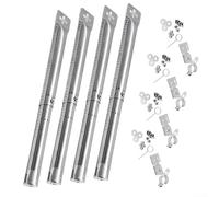Tête de brûleur réglable en acier inoxydable de 30,5 à 44,5 cm de longueur compatible avec Weber pour Nexgrill Dyna Glo pour Brinkmann Master Forge BBQ Pièces de rechange avec support d'allumage 4