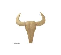 Tête de buffle en papier mâché - 52 cm