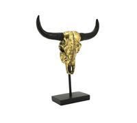Tête de Buffle en résine dorée