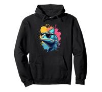Tête de caméléon Cartoon avec Lunettes de Soleil Sweat à Capuche