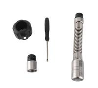 Tête de caméra d'inspection des égouts 23 mm IP68 Eau 12 LED Accessoire d'endoscope de drainage de tuyau Filetage de 15 mm Ressort flexible en acier inoxydable 304 pour tuyaux de