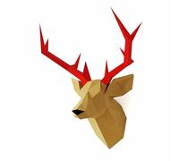 Tête de cerf, Yona DIY Papercraft kit, tête de cerf de papier, Décoration，Décoration d'intérieur, trophée de papier, cadeau, Origami 3D, bricolage en papier, kit de bricolaje, Puzzle 3D.