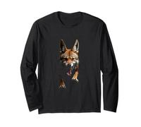 Tête de chacal en colère Rugissant Animal Sauvage Art du désert Manche Longue