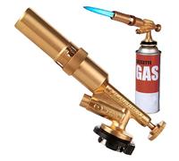 Tête de chalumeau : briquet torche à charbon, briquet de feu de camp professionnel avec serrure, tête de cuisson puissante avec grille à flamme réglable pour cuisiner 7,