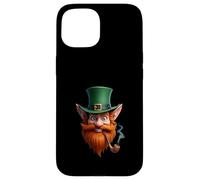 Tête de Chapeau Vert Visage Leprechaun Irlandais Art Coque pour iPhone 15