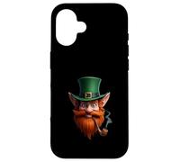 Tête de Chapeau Vert Visage Leprechaun Irlandais Art Coque pour iPhone 16